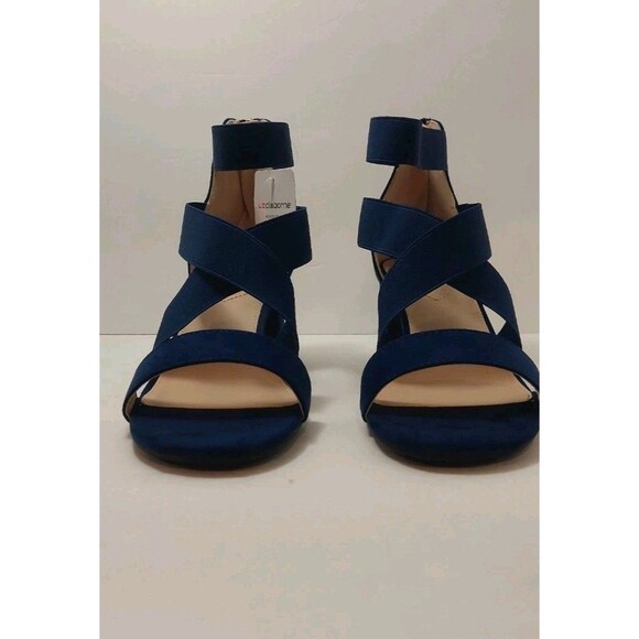 Liz Claiborne Women's Size 10 Emmah Heeled Sandals 10M Navy Blue Strappy - Picture 7 of 14